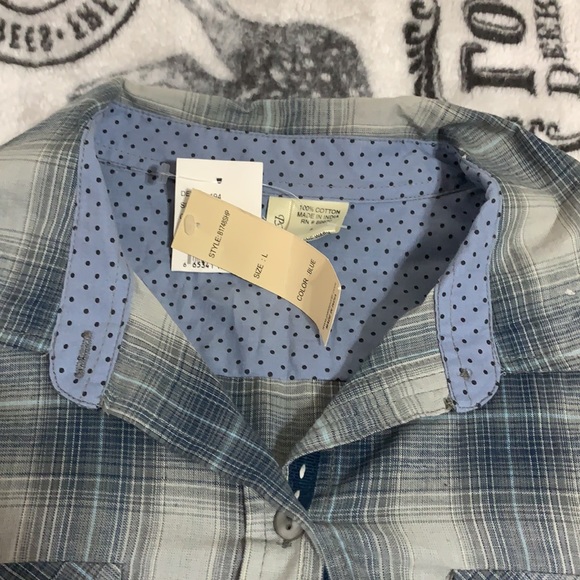 Blue Lightweight Women’s Plaid Shirt - Picture 6 of 6
